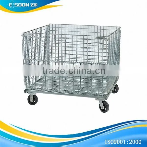 Box Wire Cage/wheel Metal Bin/pallet Cargo Trolley photo-3