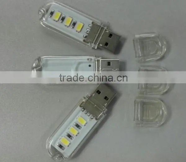 3 LED USB light Flash drive USB Light 3 LED USB Reading Lamp , usb led Factory Wholesale Price Stock Available