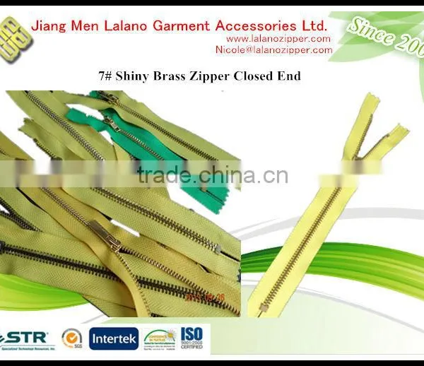 Good Qualtiy Shiny Brass Zippers for Pants photo-5