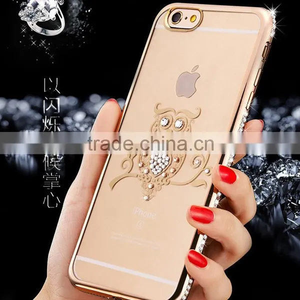 2016 Newest Mobile Phone Cover Case Electroplate Crystal Image Tpu for IPhone 6 6s 6plus photo-4