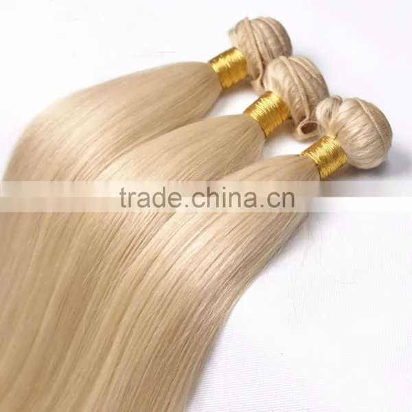 Wholesale Indian Hair #613 Blonde Hair Weft for Reseller photo-2