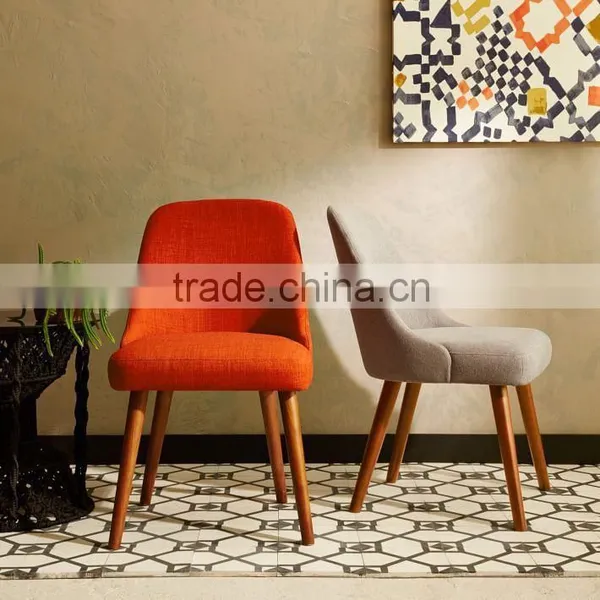 DC-4096 Fabric and Solid Wood Leg Dining Chair photo-5