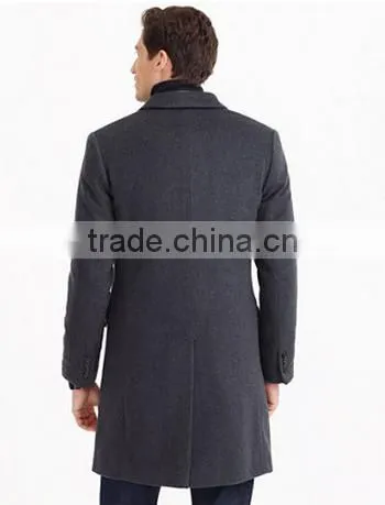 Fashionable Design Notch Lapel Custom Made Mens Long Coat photo-4