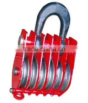 Drop Forged Hardware Alloy Steel/carbon Steel Lifting Hoist Six Wheel Close Link Type Steel Lifting Hoist Pulley Block photo-3