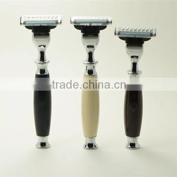 Wholesale Acrylic Handle 3 Blades Shaving Brush Razor Men Safety Razors photo-3