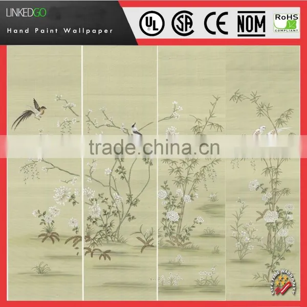 Custom Restaurant Wall Decoration With Chinese Landscape Wallpaper photo-6