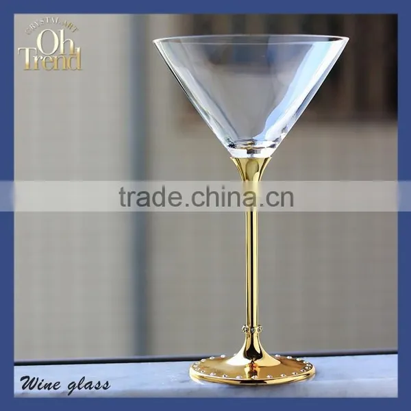 Delicate High Base Metal Handmade Whiskey Glass Cup Wendding photo-6