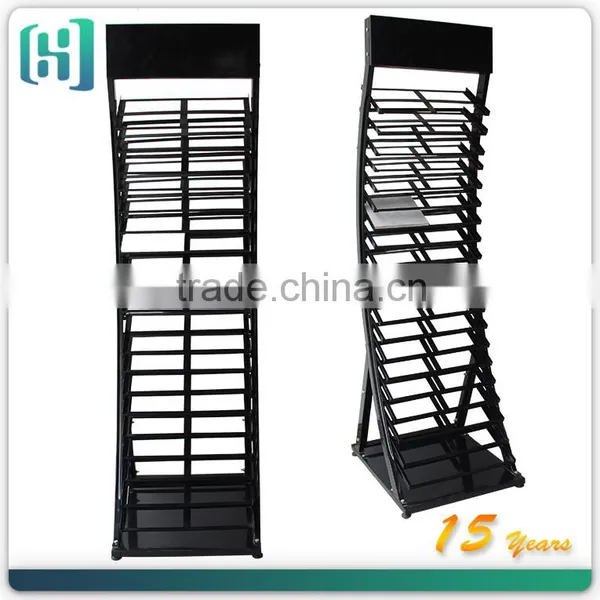 Metal Floor Quartz Stone Display Shelves for Wood Floors With 40 Shelves