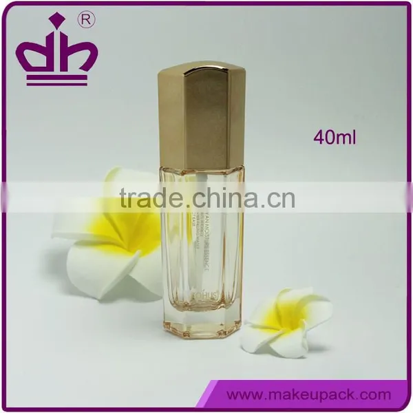 Hexagon Liquid Foundation 40ml Empty Mini Glass Bottles With Pump photo-4