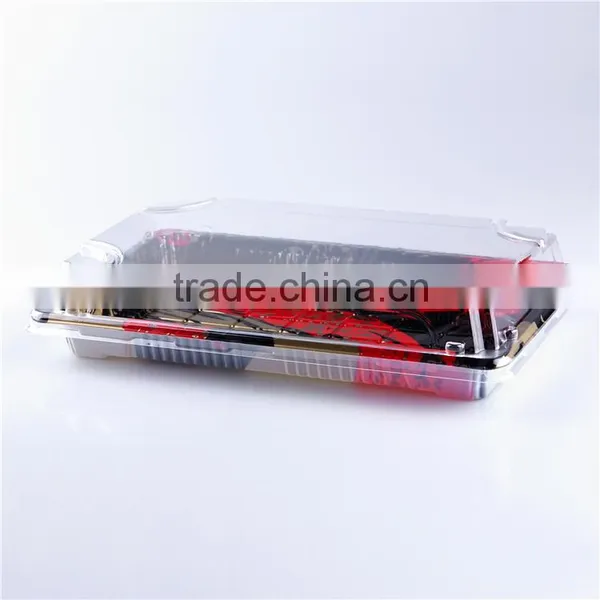 SM1-1107FB Red Gold Plastic Sushi Container,food Delivery Boxes photo-3