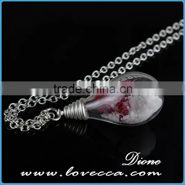 Europe Style Women Fashion Accessory DIY Dried Flower Glass Pendant Necklace photo-2
