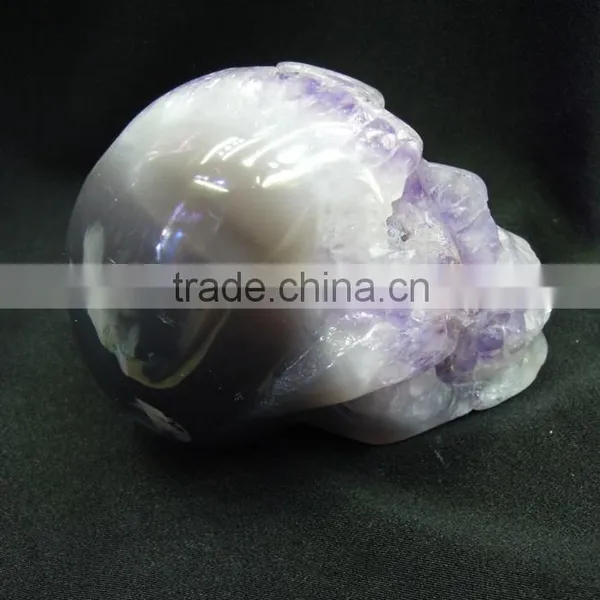 Wholesale Top Quality Amethyst Crystal Skull With Geode All by Hand Made Good for Collection or Gift photo-4