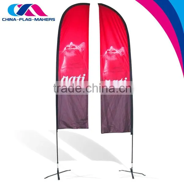 Wholesale Cheap Custom Outdoor Feather Beach Flag photo-2