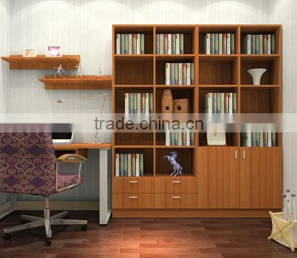 Teak Wood Carved Cube Bookcase