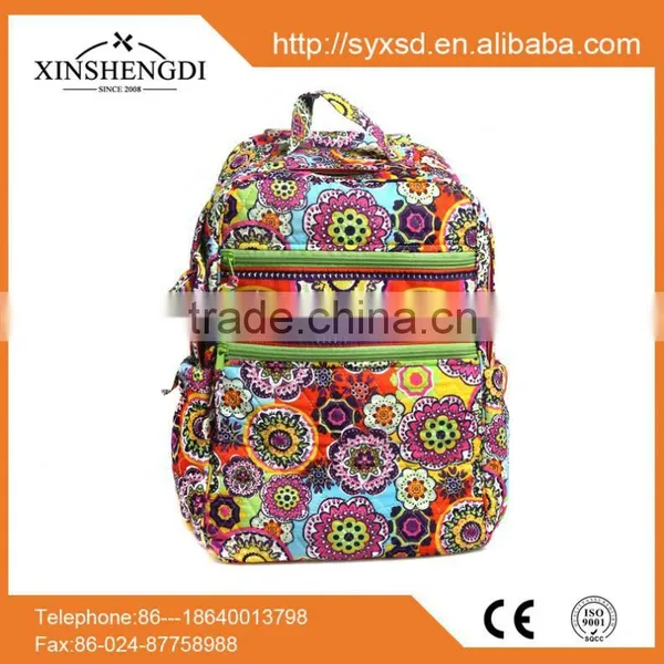 New Product Colorful Quilted Casual Foldable Cotton Drawstring Backpack photo-2