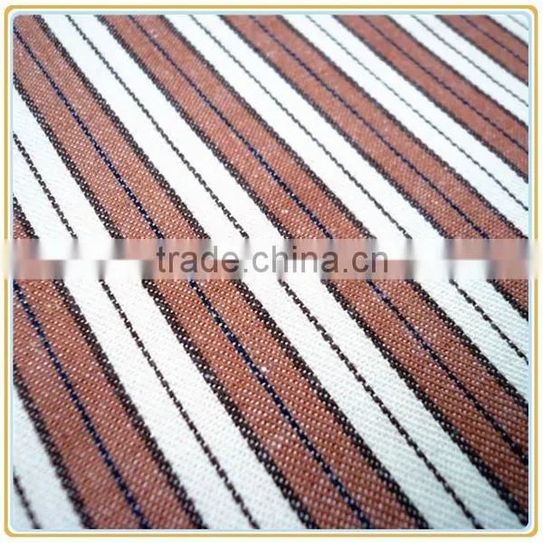 Carded 16s 100% Cotton Yarn Dyed Stripe Fabric