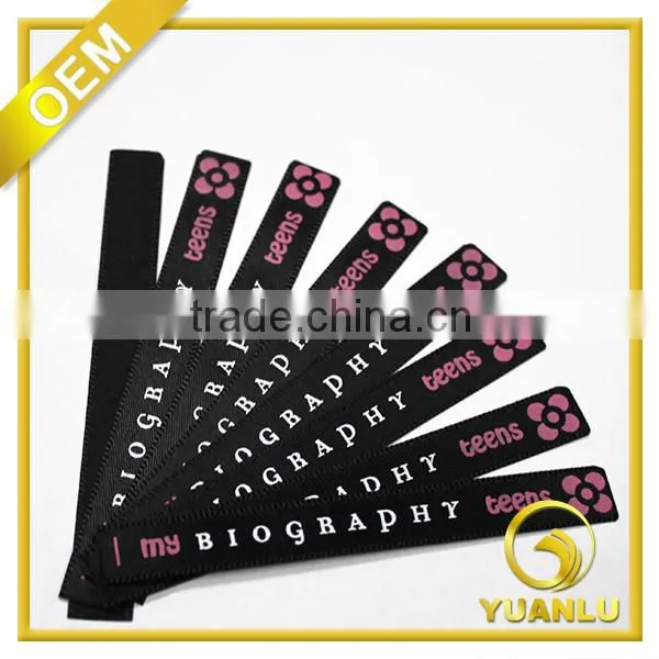 High Quality Black Clothing Printed Label Garment Label photo-2