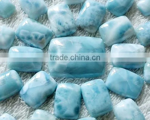 13x18mm Larimar Stone Beads,natural Larimar Rectangle Cabochon photo-3