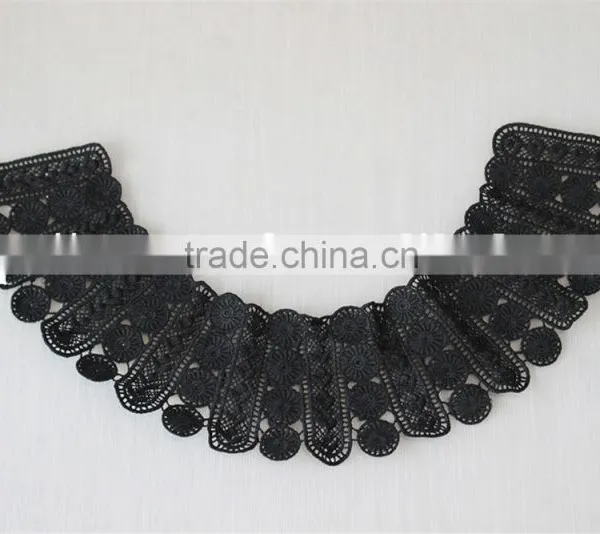 Mysterious Latest Woman Collar Designs Black Flower Pattern Neck Collar photo-2