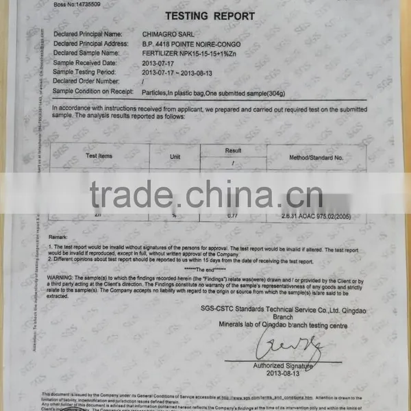 Factory Directly Sale Price Fertilizer Npk 15-15-15 photo-6