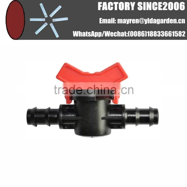 Plastic Straight Through Mini Valve for PE Tubing