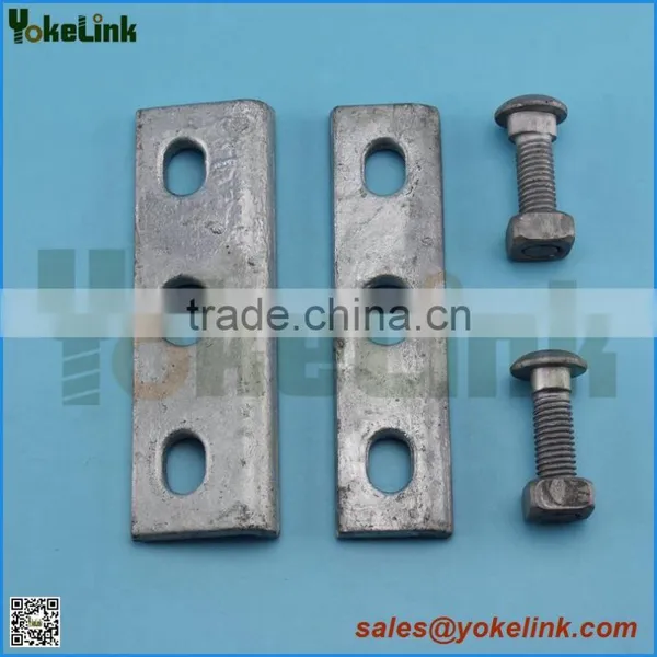 Galvanized Steel Line Cable Clamp Three Bolt Guy Clamp photo-4