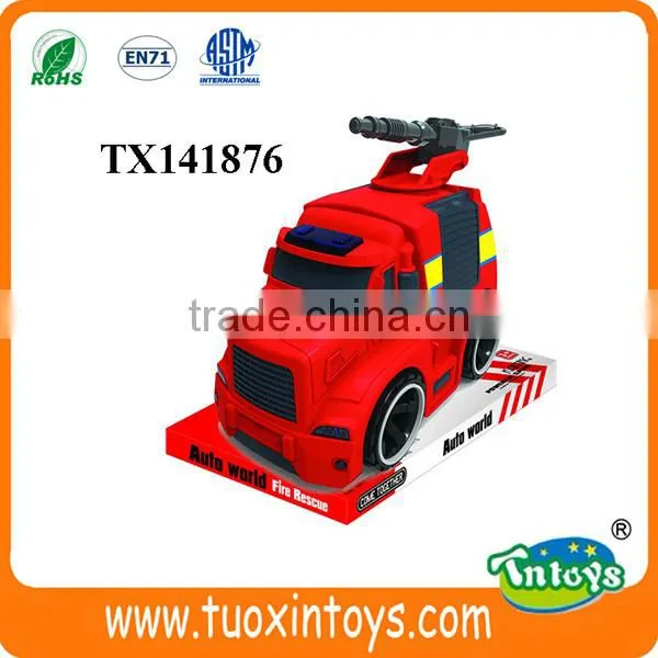 Plastic Friction Fire Engine Vehicle Toy Aerial Ladder Truck Cute Design for Kids photo-4