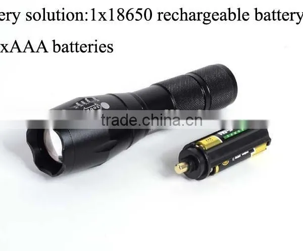 Aluminium Alloy XML-T6 Rechargeable Zoom Flashlight LED Torch Flashlight Tactical Flashlight photo-5