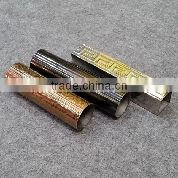 Welded 304 Embossed Stainless Steel Copper Coated Steel Tube photo-2