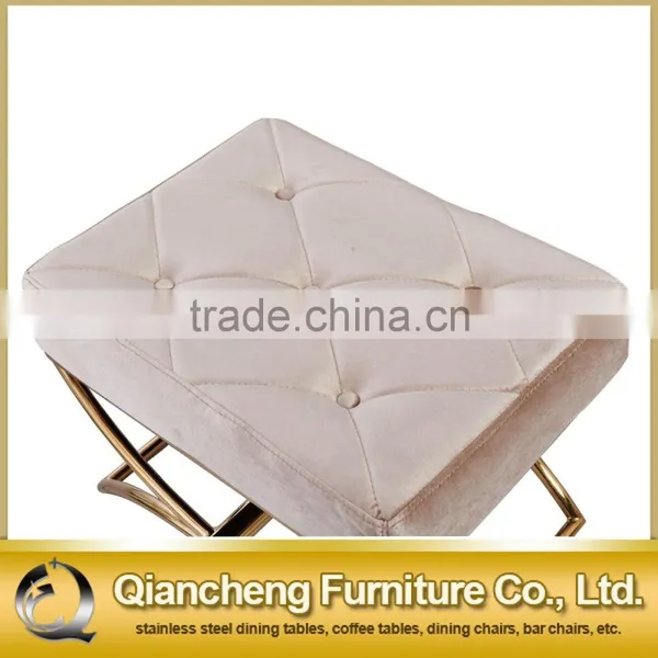 White Velvet Leisure Chair With Bent Rose Golden Stainless Steel Base photo-3