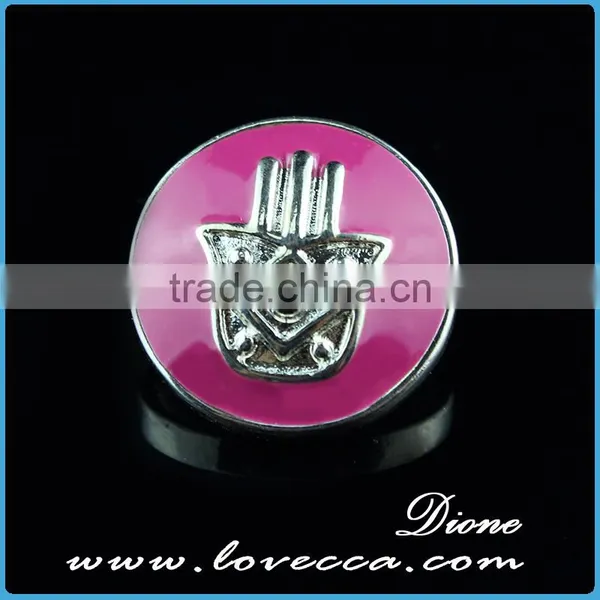Hot Sale Snap Buttons Necklace Round With Rhinestone Necklace photo-3