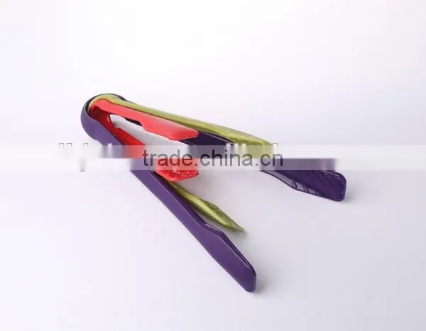 High Quality 3-Piece Leaves Shaped Plastic Food Tongs Set photo-2