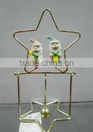 New Items Metal Swinger Acrylic Santa Christmas Table Decorations photo-2