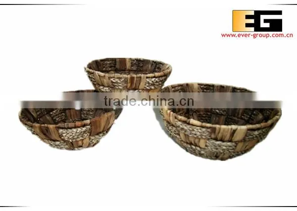 Round Natural Waterhyacinth and Grass Tray photo-2
