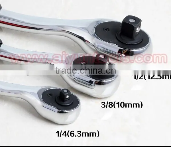 1/2" 3/8" 1/4" Ratchet Wrench (Socket Set) Quick Release Wrench 72t Cr-v photo-2