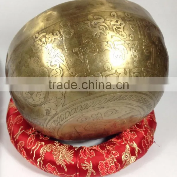High Quality Double Dorje Tibetan Mantra Carving Singing Bowl photo-6