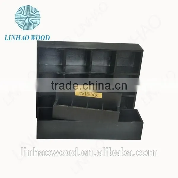 Modern Disign Painted Wooden Compartments Tea Packaging Box photo-2
