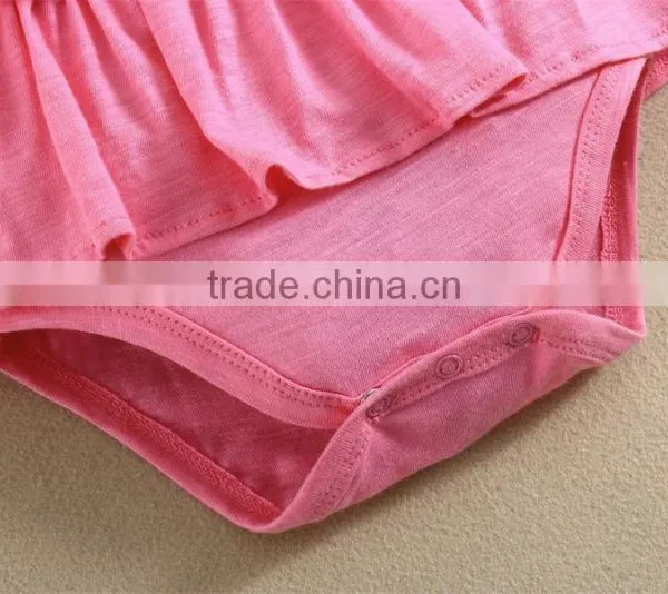 Plain Latest Summer Design 100% Cotton Top Quality Fashion Romper Dress photo-4