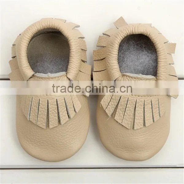 Factory Direct Wholesale Toddler Infant Leather Shoes Baby Girl Boy Tassel Moccasin Shoes photo-2