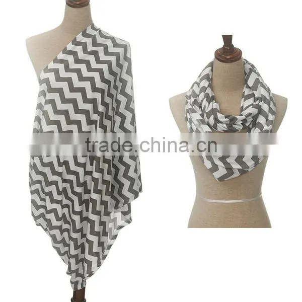 Jersey Chevron Enternity Nursing Cover Scarf photo-2