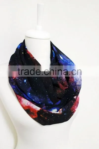Space Galaxy Infinity Scarf Loop Scarf Circle Scarf Spring Summer Fall Winter Session Gift Ideas for Her Girlfriend Wife photo-2