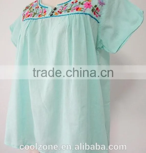 Wholesale Mexico Manufacturers Embroidered Blouse Ladies Blouses photo-2