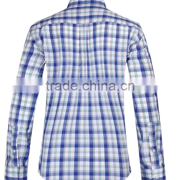 2017 New Fashion Plaids Mens Long Sleeve Casual Shirt Wholesale photo-3