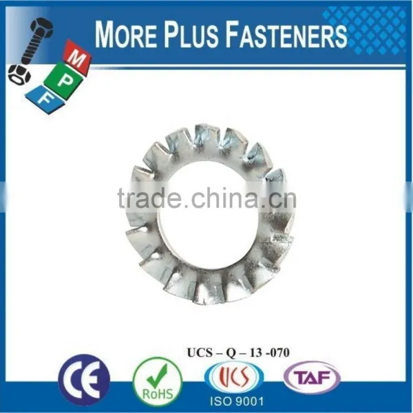 Made in Taiwan Passivated Zinc Plated External Tooth Lock Serrated Washer Stainless Steel Carbon Steel photo-6