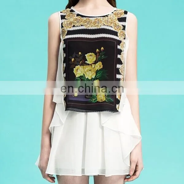 2014 Summer Ladies Printed Tank Sleeveless Top For Sale