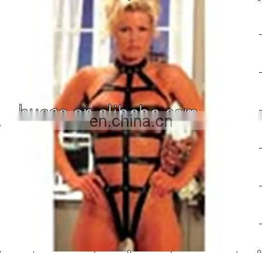 Sexy Leather Bondage Lingeries Sexy Strap-Style Costume Sexy Apparel Playsuit photo-3
