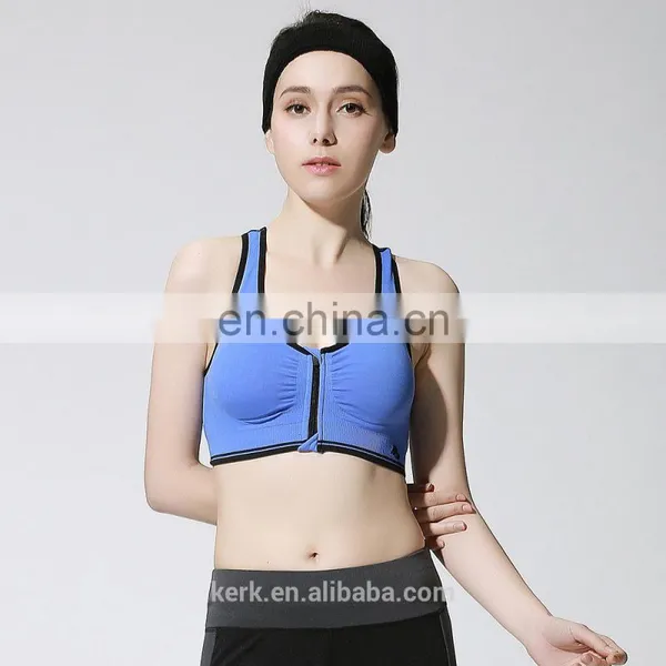 Wholesale Women Sexy Yoga Gym Seamless Stretch Sports Plain Bra photo-5