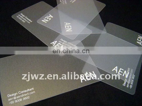 Transparent PVC Business Card