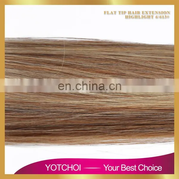 Hot Selling Double Drawn Thick Bottom 8a Grade Virgin Russian Hair u Tip Blond photo-5