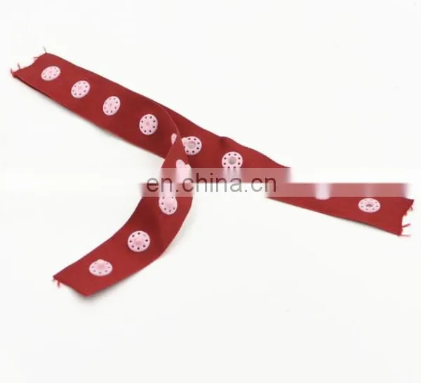 Fashion Colorful Ployester KAM Plastic Garment Fabric Tape With Snap Buttons photo-4